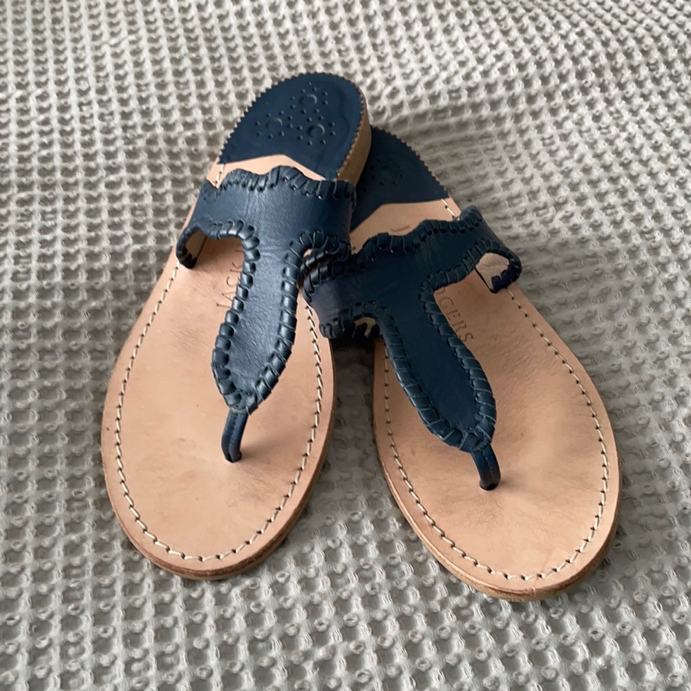 Jack Rogers Jackie Sandal size 9 Navy Blue